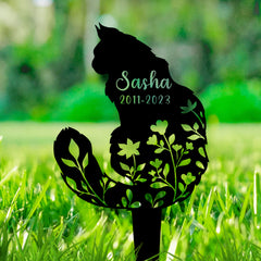 Custom Cat Memorial Grave Marker Personalized Outdoor Pet Remembrance Plaque for Beloved Friend - MACIFECI
