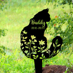 Custom Cat Memorial Grave Marker Personalized Outdoor Pet Remembrance Plaque for Beloved Friend - MACIFECI