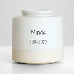 Custom Ceramic Pet Urn with Name Personalized Memorial Cremation Keepsake for Ashes - MACIFECI