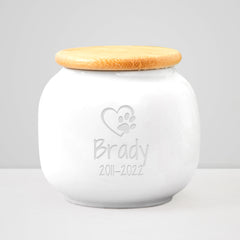 Custom Ceramic Pet memorial Urn for Cats & Dogs Personalized Keepsake Cremation Urns - MACIFECI