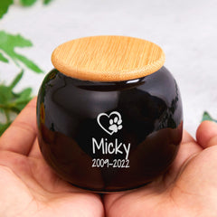 Custom Ceramic Pet memorial Urn for Cats & Dogs Personalized Keepsake Cremation Urns - MACIFECI