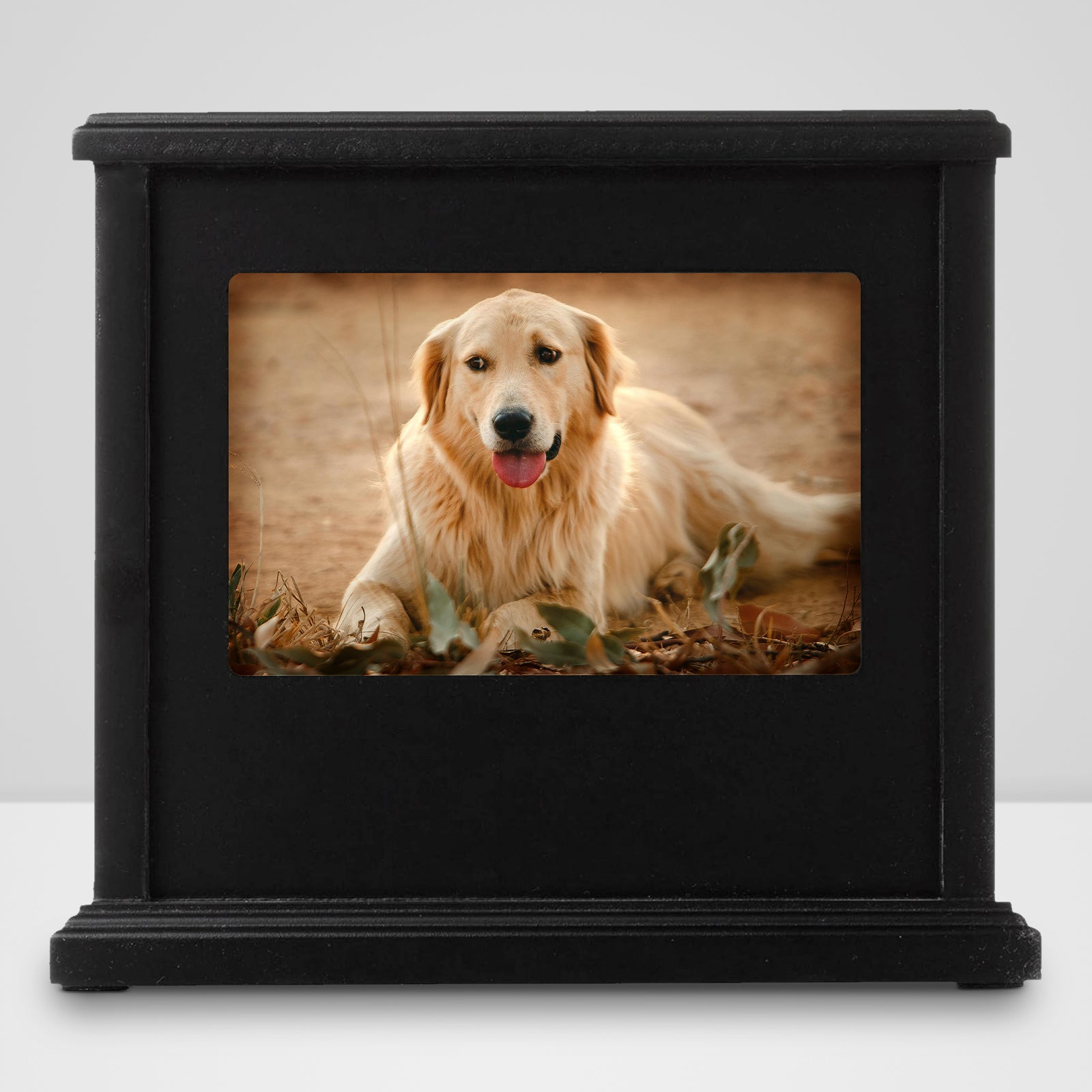 Custom Dog Ashes Urn Personalized Memorial & Keepsake Pet Cremation Urns with Photo Frame - MACIFECI