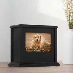 Custom Dog Ashes Urn Personalized Memorial & Keepsake Pet Cremation Urns with Photo Frame - MACIFECI