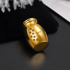 Custom Dog Ashes Urn with Multi Paw Print Personalized Pet Keepsake Memorial Urns - MACIFECI