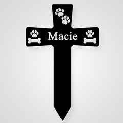 Custom Dog Photo Memorial Stake Personalized Pet Grave Marker Sympathy Plaque for Loss - MACIFECI