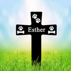 Custom Dog Photo Memorial Stake Personalized Pet Grave Marker Sympathy Plaque for Loss - MACIFECI