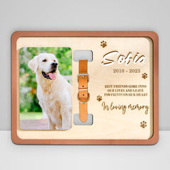 Custom Dog Remembrance Picture Frame with Collar Personalized Cat Memorial Frame For Pet Lovers - MACIFECI