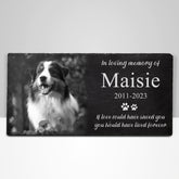 Custom Engraved Pet Memorial Garden Stone with Picture Personalized Dog Plaque for Grave - MACIFECI