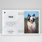 Custom Pet Collar Frame Personalized Dog Memorial Frame with Paw Print - MACIFECI