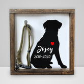 Custom Pet Collar Memorial Frame Personalized Dog Memorial Picture Frame with Collar Hook - MACIFECI