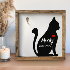 Custom Pet Collar Memorial Frame Personalized Dog Memorial Picture Frame with Collar Hook - MACIFECI