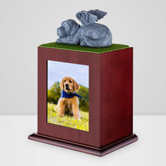 Custom Pet Cremation Urn Personalized Memorial Picture Frame with Ashes - MACIFECI