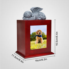 Custom Pet Cremation Urn Personalized Memorial Picture Frame with Ashes - MACIFECI