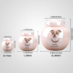 Custom Pet Cremation Urn for Ashes Personalized Dog/Cat Keepsake Urn for Beloved Pet Memory - MACIFECI