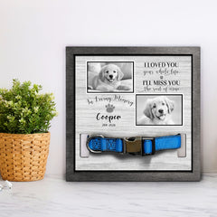 Custom Pet Memorial Picture Frame with Collar Personalized Dog Loss Remembrance Gift - MACIFECI