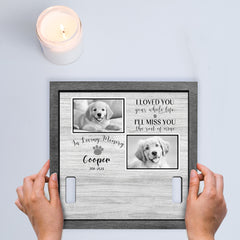 Custom Pet Memorial Picture Frame with Collar Personalized Dog Loss Remembrance Gift - MACIFECI