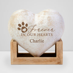 Custom Pet Memorial Plaque Engraved Paw Print & Name Personalized Dog Cremation Keepsakes - MACIFECI