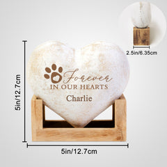 Custom Pet Memorial Plaque Engraved Paw Print & Name Personalized Dog Cremation Keepsakes - MACIFECI