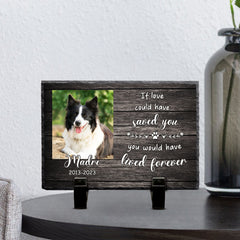 Custom Pet Memorial Plaque for Deceased Dogs Personalized Garden Stones with Picture - MACIFECI