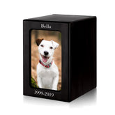Custom Pet Memorial Urn Box with Photo for Ashes Personalized Dog Cremation Keepsake - MACIFECI