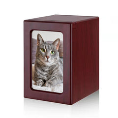 Custom Pet Memorial Urn Box with Photo for Ashes Personalized Dog Cremation Keepsake - MACIFECI