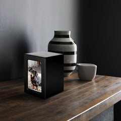 Custom Pet Memorial Urn Box with Photo for Ashes Personalized Dog Cremation Keepsake - MACIFECI