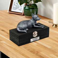 Customized Wooden Pet Memorial Urn with Name for Dog Ashes - Chihuahua - MACIFECI