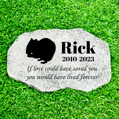 Guinea Pig Garden Memorial Stone Personalized Laser Engraved Pet Memorial Plaques - MACIFECI