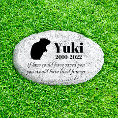 Guinea Pig Garden Memorial Stone Personalized Laser Engraved Pet Memorial Plaques - MACIFECI