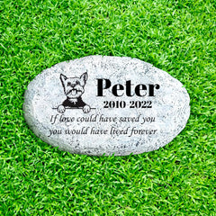Personalized Dog Memorial Plaques with Name Custom Pet Grave Stones for Garden - MACIFECI
