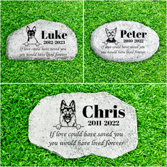 Personalized Dog Memorial Plaques with Name Custom Pet Grave Stones for Garden - MACIFECI