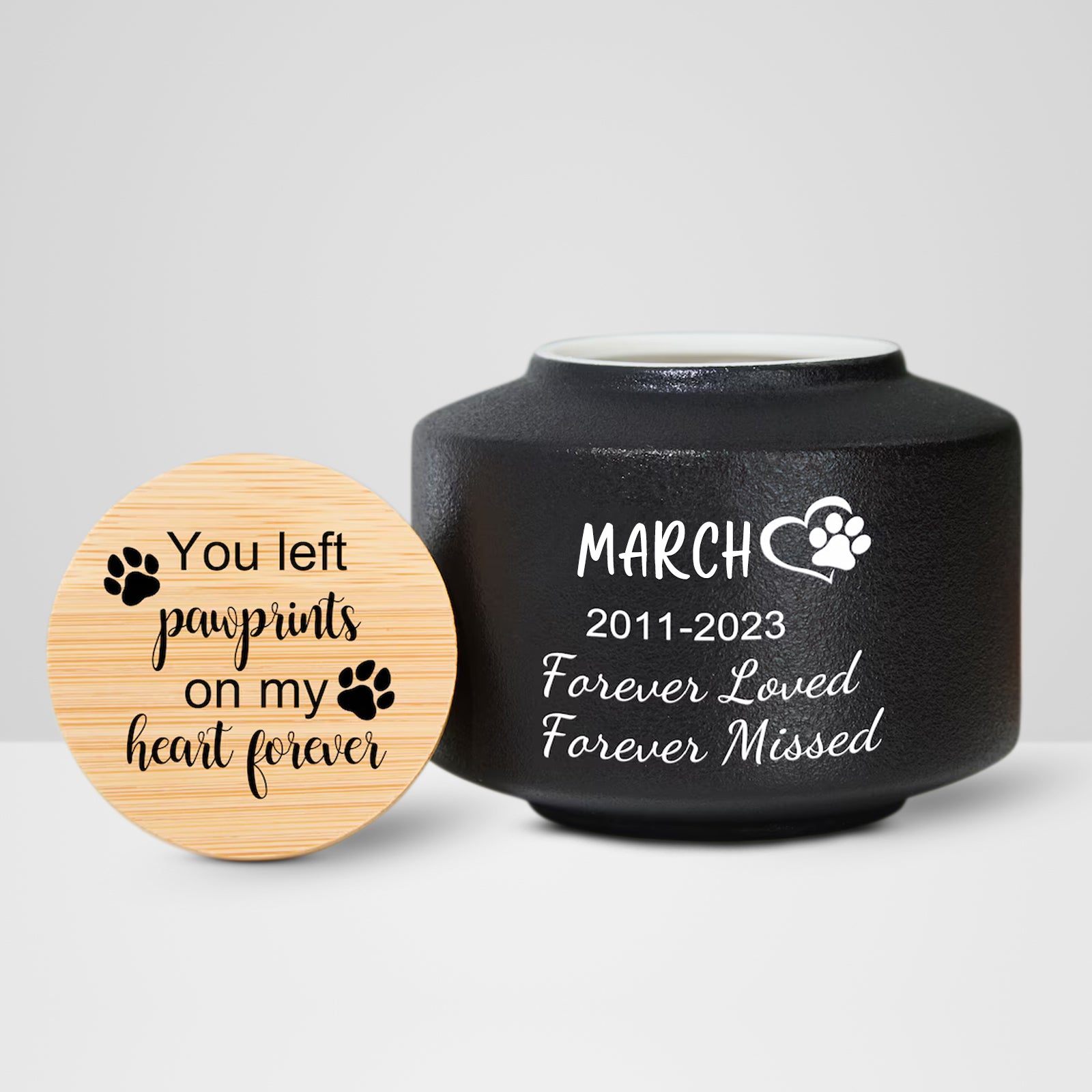 Personalized Dog Memorial Urn for Pet Ashes Custom Engraved Cremation Urns with Name - MACIFECI