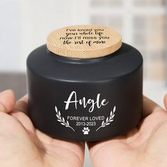 Personalized Dog Memorial Urn for Pet Ashes Custom Engraved Cremation Urns with Name - MACIFECI
