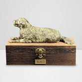 Personalized Golden Retriever Ashes Box Handcrafted Wood Urn with Custom Name Plaque - MACIFECI