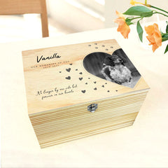 Personalized Pet Memorial Photo Memory Box for Dog Ashes - MACIFECI