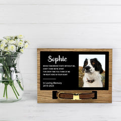 Personalized Pet Memorial Picture Frame with Collar Customized Perfect Sympathy Gift - MACIFECI