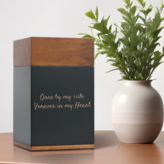Personalized Pet Memorial Urn Handcrafted Wood Custom Keepsake Cremation Urns for Ashes - MACIFECI