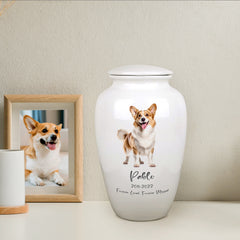 Personalized Pet Photo Urn for Cats & Dogs Custom Engraved Cremation Urns for Ashes - MACIFECI