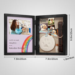 Pet Memorial Shadow Box Unique Dog Keepsake with Stylish Quotes & Display for Collars - MACIFECI