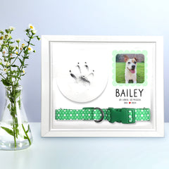 Pet Memorial Shadow Box with Dog Picture Personalized Photo Frame Keepsakes - MACIFECI