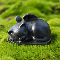 Resin Pet Memorial Urn for Cats Elegant Keepsake Urn for Ashes with Angel Wing - MACIFECI