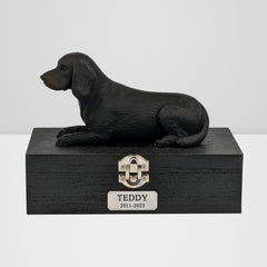 Custom Beagle Ashes Box with Name Personalized Pet Memorial Urn - MACIFECI