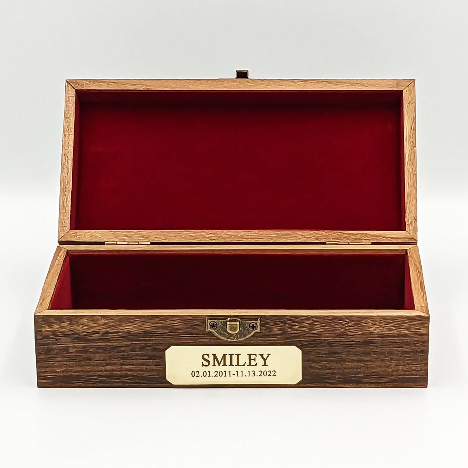 Custom Beagle Ashes Urn with Metal Plaque Personalized Pet Memorial Box for Dog - MACIFECI