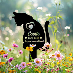 Custom Cat Memorial Plaque Personalized Pet Name Plaque for Garden - MACIFECI