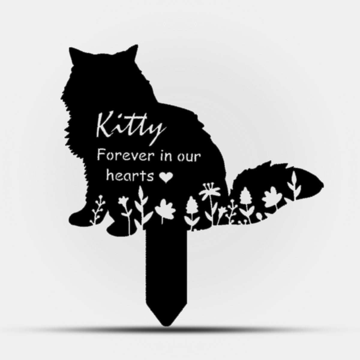 Custom Cat Memorial Plaques Personalized Pet Name Plaque for Garden or Burial - MACIFECI