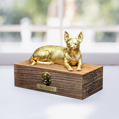 Custom Chihuahua  Ashes Boxes Engraved with Name Plate for Urn - MACIFECI