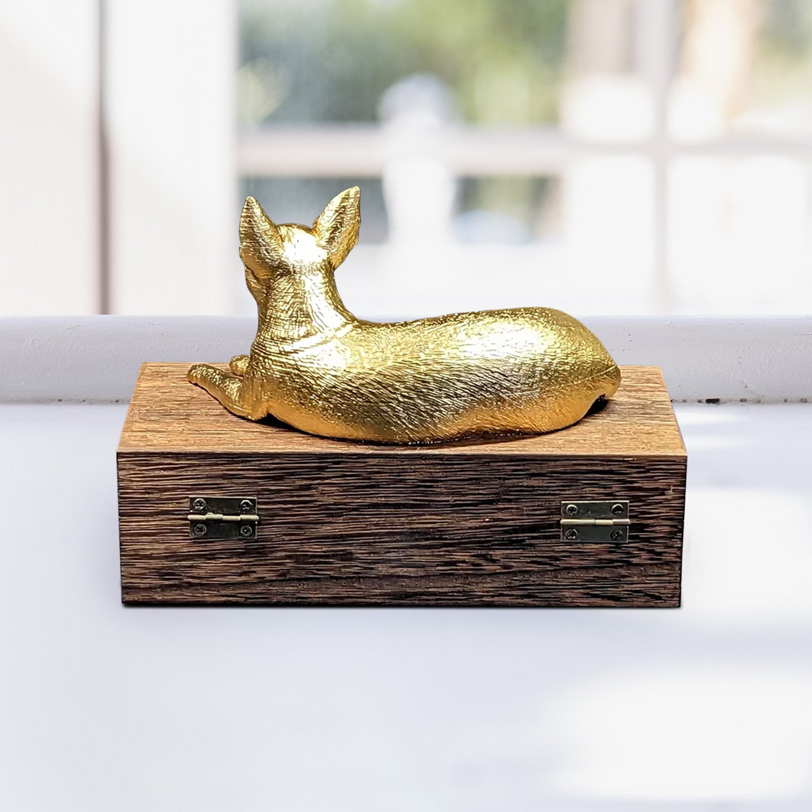 Custom Chihuahua  Ashes Boxes Engraved with Name Plate for Urn - MACIFECI