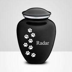 Custom Dog Ashes Urn with Multi Paw Print Personalized Pet Keepsake Memorial Urns - MACIFECI