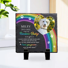 Custom Dog Memorial Plaque with Photo Personalized Pet Bereavement Gifts - MACIFECI