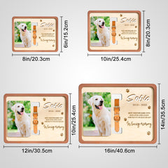 Custom Dog Remembrance Picture Frame with Collar Personalized Cat Memorial Frame For Pet Lovers - MACIFECI